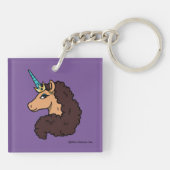 Afro Unicorn | Göttlich Schlüsselanhänger (Rückseite)