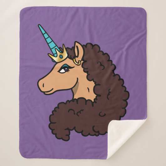 Afro Unicorn | Göttlich Sherpadecke (Vorderseite)
