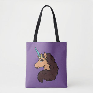 Afro Unicorn Göttlich Tasche