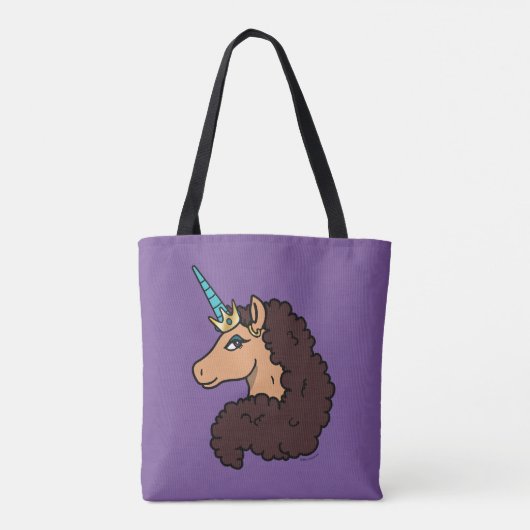 Afro Unicorn | Göttlich Tasche (Rückseite)