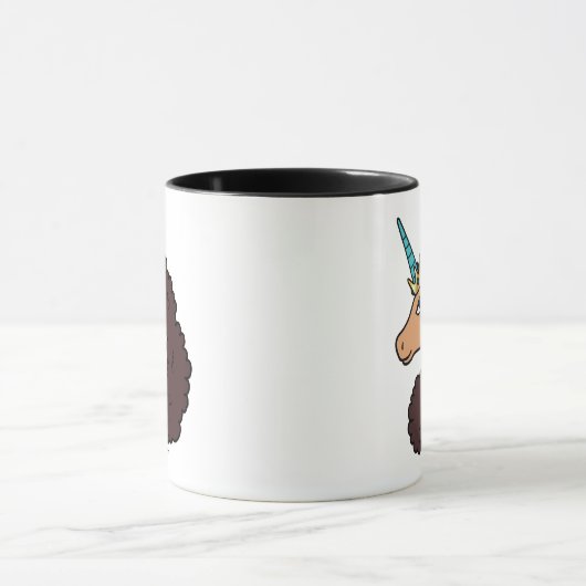 Afro Unicorn | Göttlich Tasse (Zentrum)