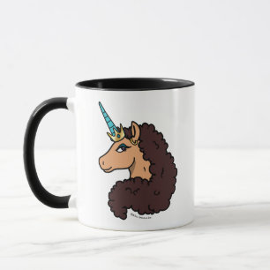 Afro Unicorn Göttlich Tasse