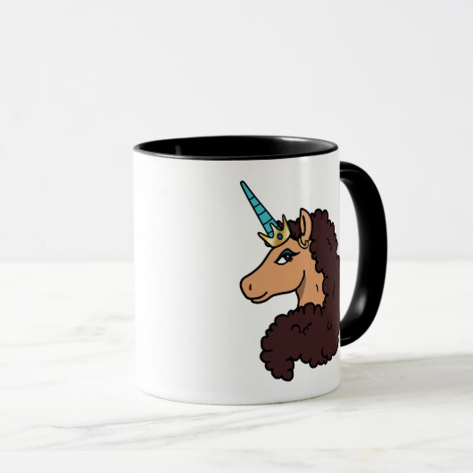 Afro Unicorn | Göttlich Tasse (VorderseiteRechts)