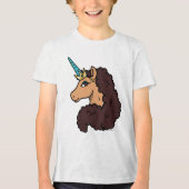 Afro Unicorn | Göttlich Tri-Blend Shirt (Vorderseite)