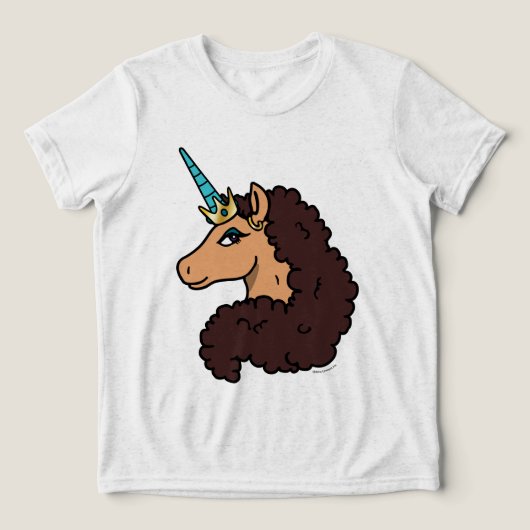 Afro Unicorn | Göttlich Tri-Blend Shirt (Design Vorderseite)