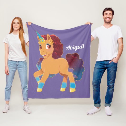 Afro Unicorn | göttliche Prancing Fleecedecke (Beispiel)