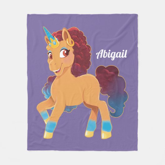 Afro Unicorn | göttliche Prancing Fleecedecke (Vorderseite)