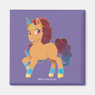 Afro Unicorn   göttliche Prancing Magnet