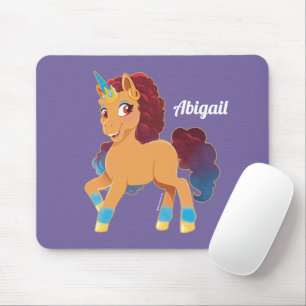 Afro Unicorn göttliche Prancing Mousepad
