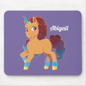 Afro Unicorn | göttliche Prancing Mousepad (Vorne)