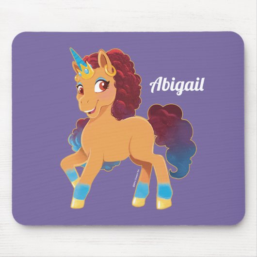 Afro Unicorn | göttliche Prancing Mousepad (Vorne)