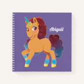 Afro Unicorn | göttliche Prancing Notizblock (Vorderseite)