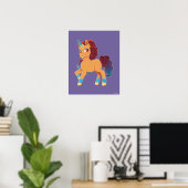 Afro Unicorn | göttliche Prancing Poster (Heimbüro)