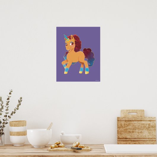 Afro Unicorn | göttliche Prancing Poster (Küche)
