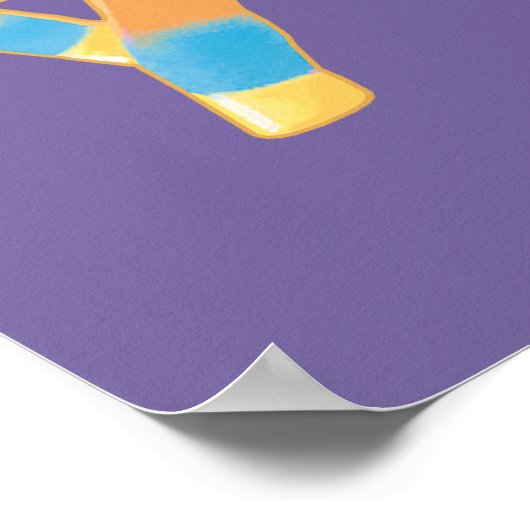 Afro Unicorn | göttliche Prancing Poster (Ecke)