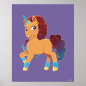 Afro Unicorn | göttliche Prancing Poster (Vorne)