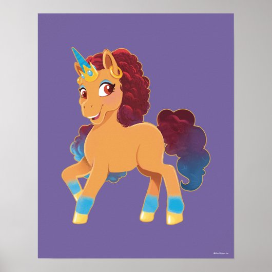 Afro Unicorn | göttliche Prancing Poster (Vorne)