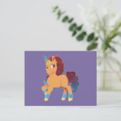 Afro Unicorn | göttliche Prancing Postkarte (Stehend Vorderseite)