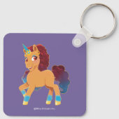 Afro Unicorn | göttliche Prancing Schlüsselanhänger (Rückseite)