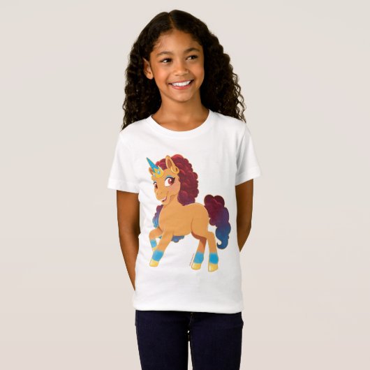 Afro Unicorn | göttliche Prancing T-Shirt (Vorne ganz)