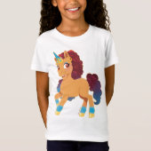 Afro Unicorn | göttliche Prancing T-Shirt (Vorderseite)