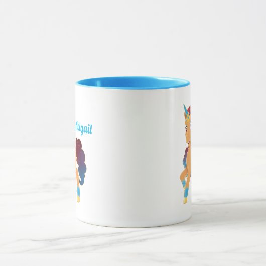 Afro Unicorn | göttliche Prancing Tasse (Zentrum)