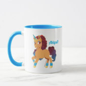 Afro Unicorn | göttliche Prancing Tasse (Links)