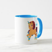 Afro Unicorn | göttliche Prancing Tasse (VorderseiteRechts)