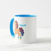 Afro Unicorn | göttliche Prancing Tasse (Vorderseite Links)