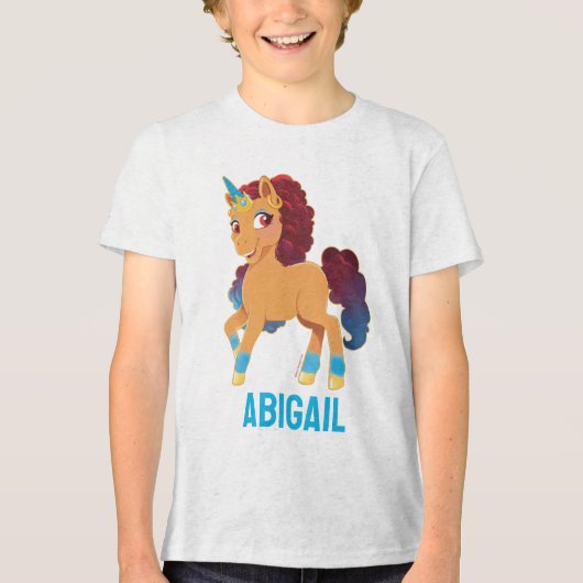 Afro Unicorn | göttliche Prancing Tri-Blend Shirt (Vorderseite)