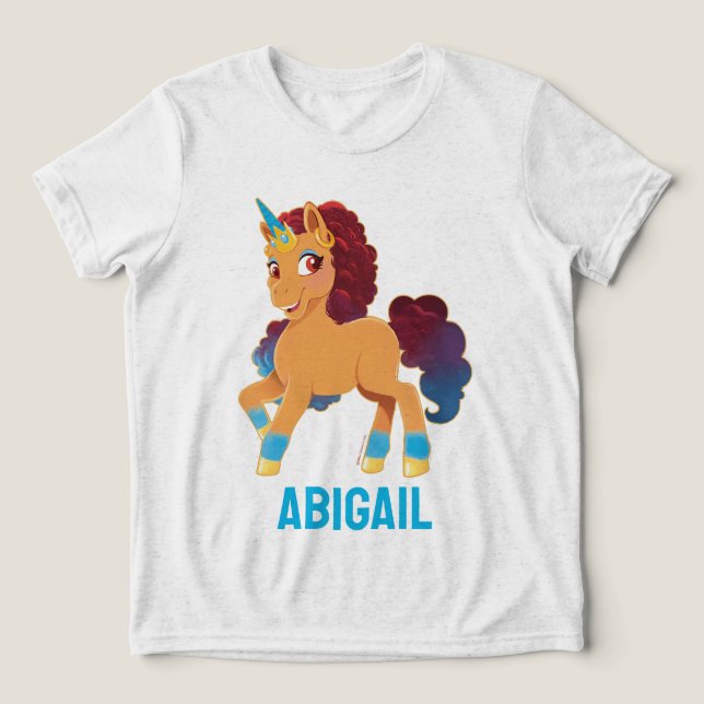 Afro Unicorn | göttliche Prancing Tri-Blend Shirt (Design Vorderseite)