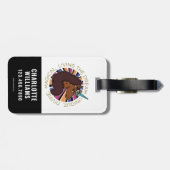 Afro Unicorn Living the Dream Design Gepäckanhänger (Rückseite horizontal)