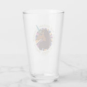 Afro Unicorn Living the Dream Design Glas (Rückseite)
