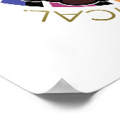 Afro Unicorn Living the Dream Design Poster (Ecke)