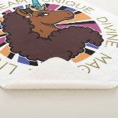 Afro Unicorn Living the Dream Design Sherpadecke (3/4)