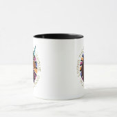 Afro Unicorn Living the Dream Design Tasse (Zentrum)