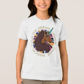 Afro Unicorn Living the Dream Design Tri-Blend Shirt (Vorderseite)