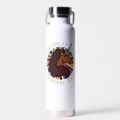 Afro Unicorn Living the Dream Design Trinkflasche (Vorne)