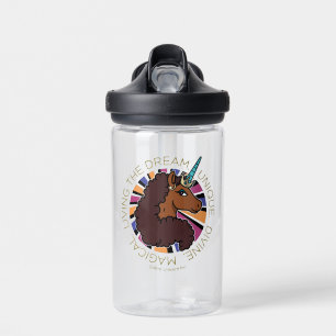 Afro Unicorn Living the Dream Design Trinkflasche