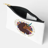 Afro Unicorn Living the Dream Design Zubehörtasche (Offen)