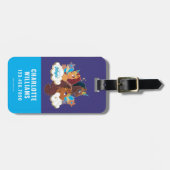 Afro Unicorn "Made of Magic" Trio Design Gepäckanhänger (Vorderseite horizontal)