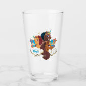 Afro Unicorn "Made of Magic" Trio Design Glas (Vorderseite)