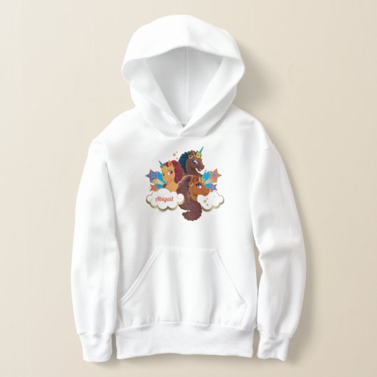 Afro Unicorn "Made of Magic" Trio Design Hoodie (Ablage )
