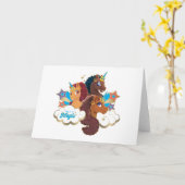 Afro Unicorn "Made of Magic" Trio Design Karte (Gelbe Blume)