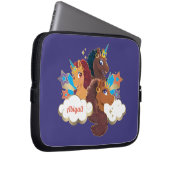 Afro Unicorn "Made of Magic" Trio Design Laptopschutzhülle (Vorne Rechts)