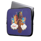 Afro Unicorn "Made of Magic" Trio Design Laptopschutzhülle (Vorderseite Links)