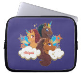 Afro Unicorn "Made of Magic" Trio Design Laptopschutzhülle (Vorderseite)