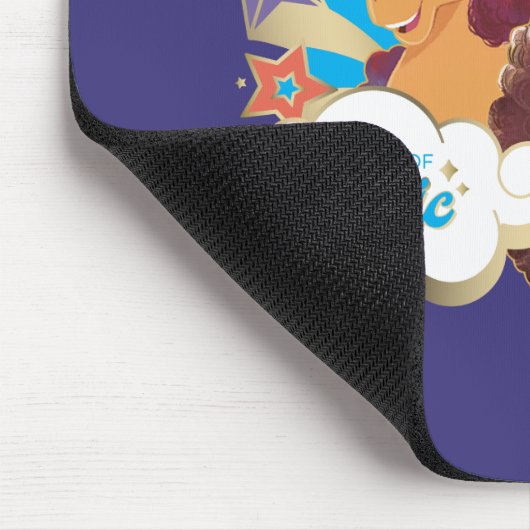 Afro Unicorn "Made of Magic" Trio Design Mousepad (Ecke)