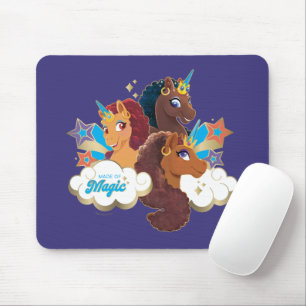 Afro Unicorn "Made of Magic" Trio Design Mousepad