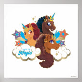 Afro Unicorn "Made of Magic" Trio Design Poster (Vorne)